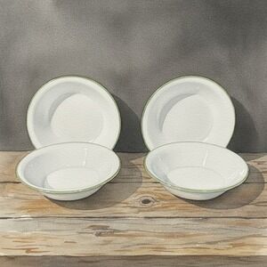 Corelle Corning Watercolors Cereal Bowls, Set of 4, Pastel Floral Tableware